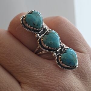 Sterling Silver | Turquoise | Heart Ring | Size 7 | New.